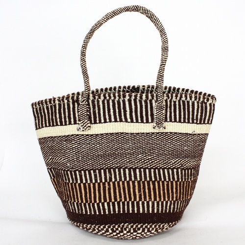 アクリルxサイザルバッグ共手10インチ スタンディングミックス 焦げ茶