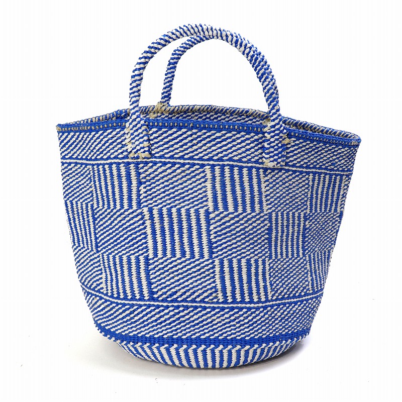 プラスチックサイザルバッグ共手12インチ ボックス 青x白