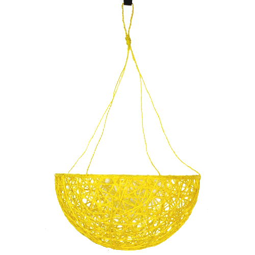 【SALE】サイザルハンギングかご 大 黄 @4500→3000