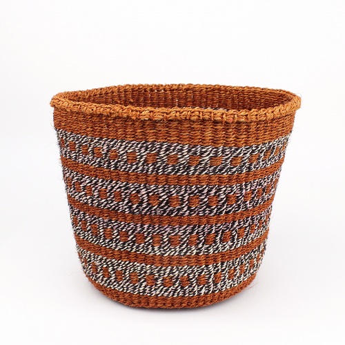 タイタバスケット8x9 草木染 ミックスストライプ