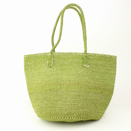 アクリルxサイザルバッグ10インチ共手 ミックス オリーブ