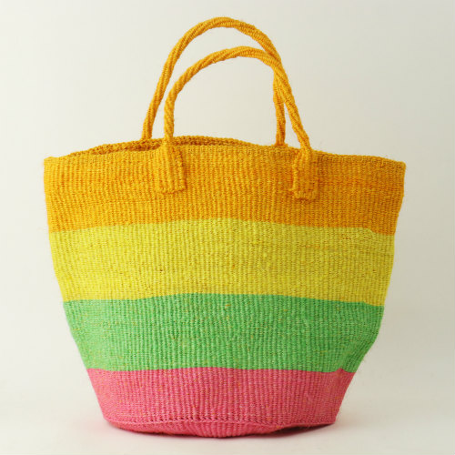 アップサイクルサイザルバッグ共手10インチ 一点物 2101