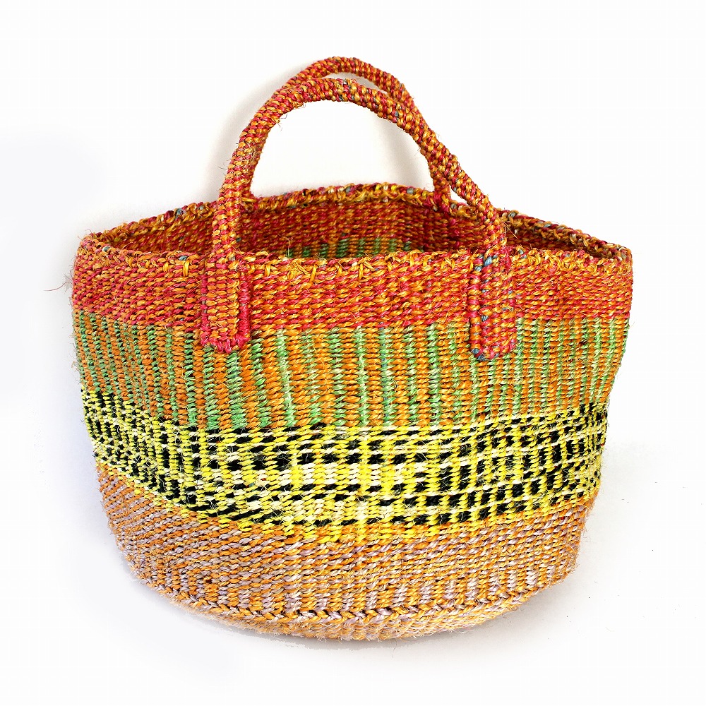 アップサイクルサイザルバッグ共手12x8 _2555 一点物