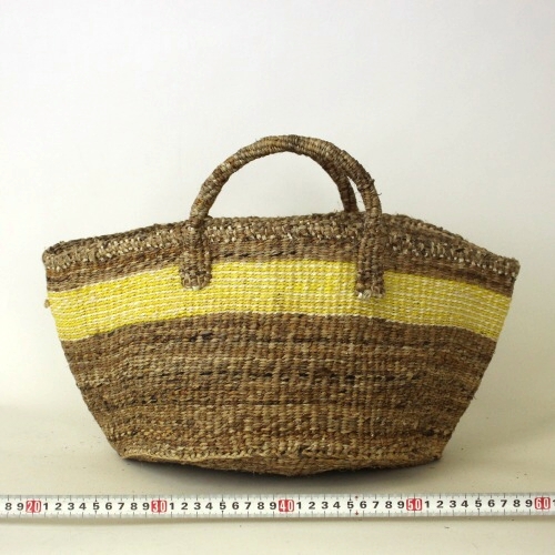 バナナゼブラバッグ12x8 生成x黄19SS一点 6500→5200円