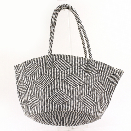 【SALE】プラスチックサイザルバッグ12x8 ダイヤ グレー @7300→6000