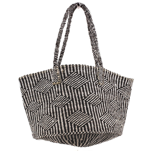 【SALE】プラスチックサイザルバッグ12x8 ダイヤ 焦げ茶 @7300→6000