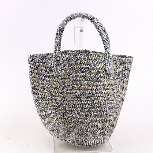 シルバーサイザルバッグ丸底 共手 小