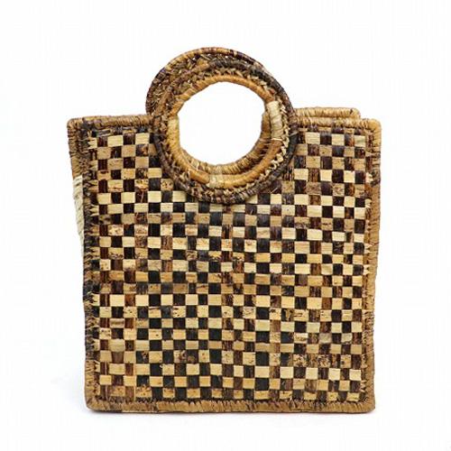 バナナサイザル 四角バッグ 小