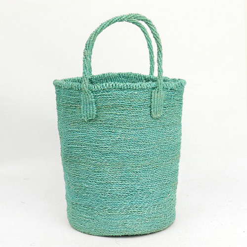 サイザルバッグ8x10共手 ムツリマ編み ミント