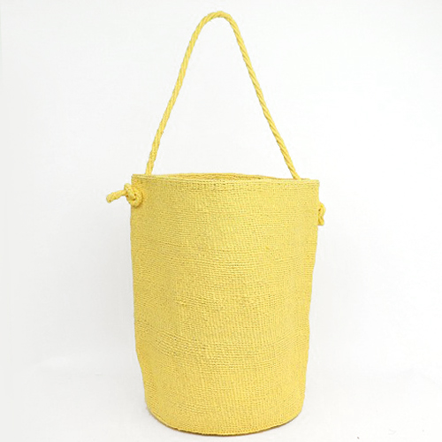 プラスチックサイザルバッグ10x14 ワンハンドル丸外ノット クリーム