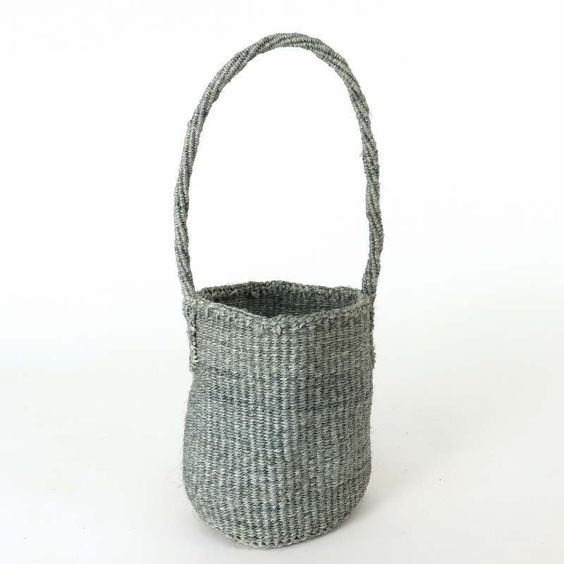 サイザルバッグ5x7 一本ハンドル グレー