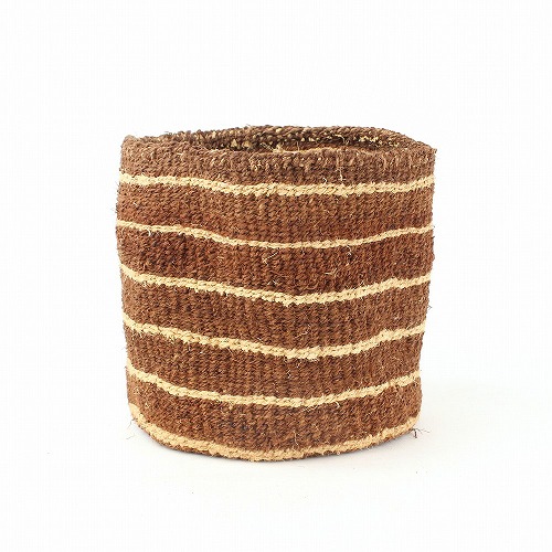 【SALE】草木染バオバブインテリアかご8インチ ソイルx生成 @5500→3000