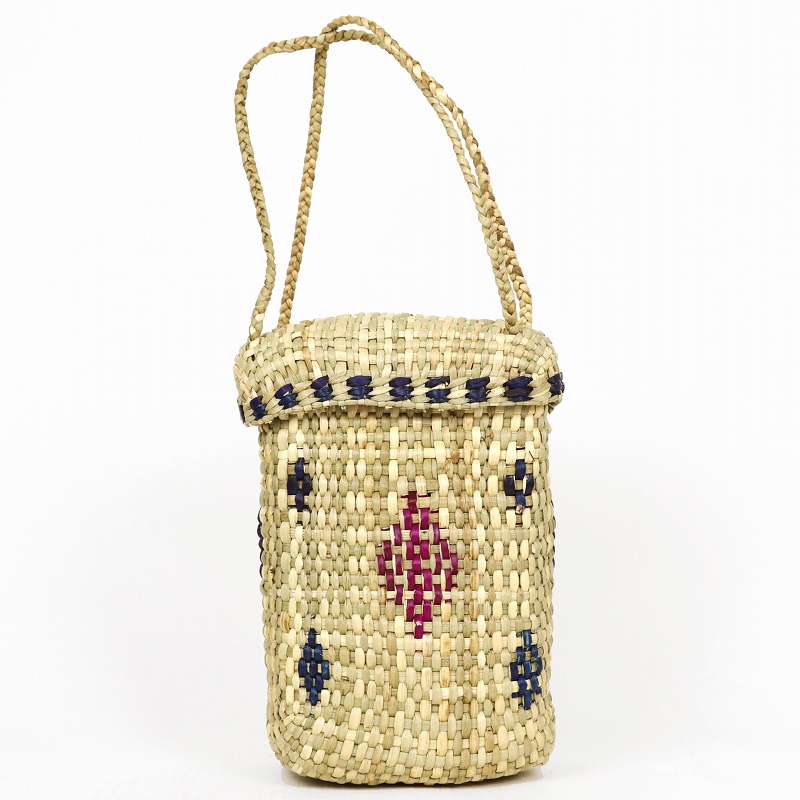 トロ 蓋付リードバスケット10x6x12 柄