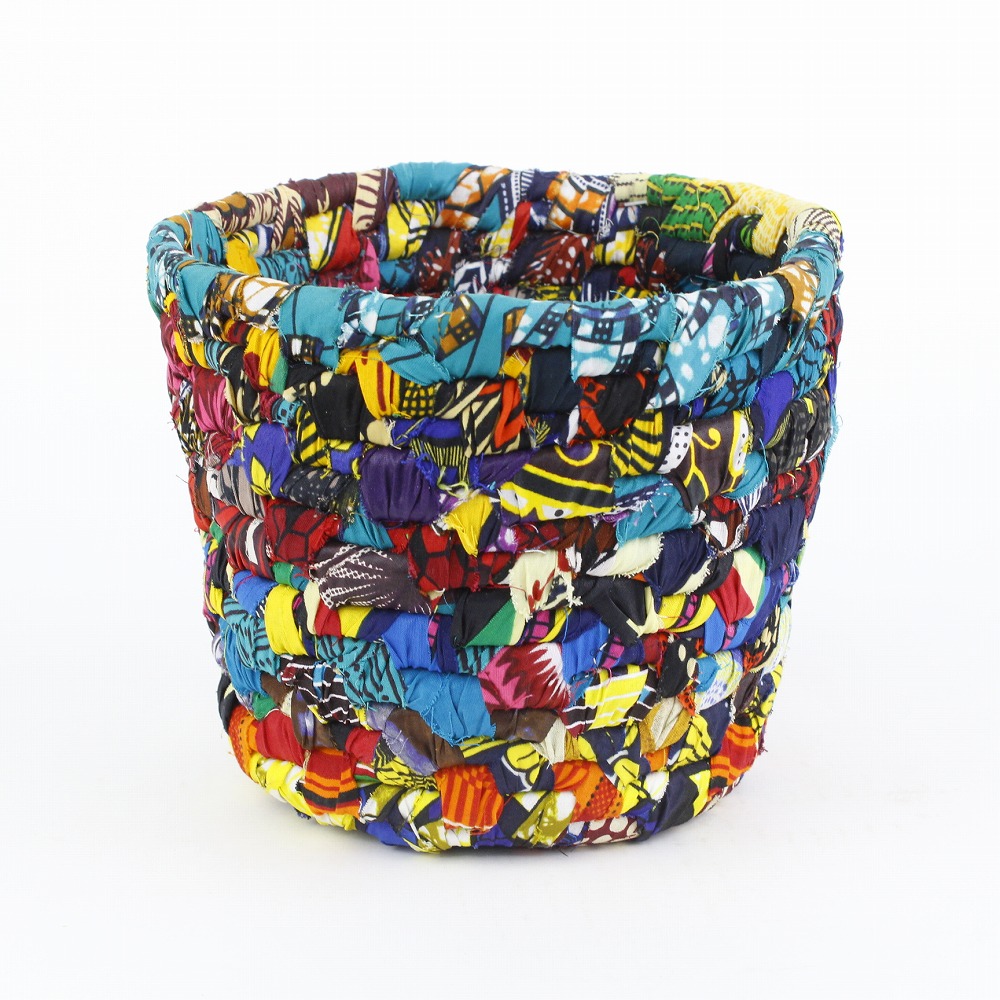 キベラ裂布かご 6x8 アソート