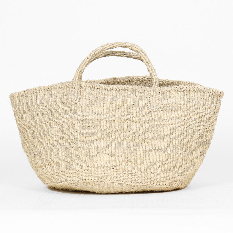 サイザルバッグ共手12x8 木炭染