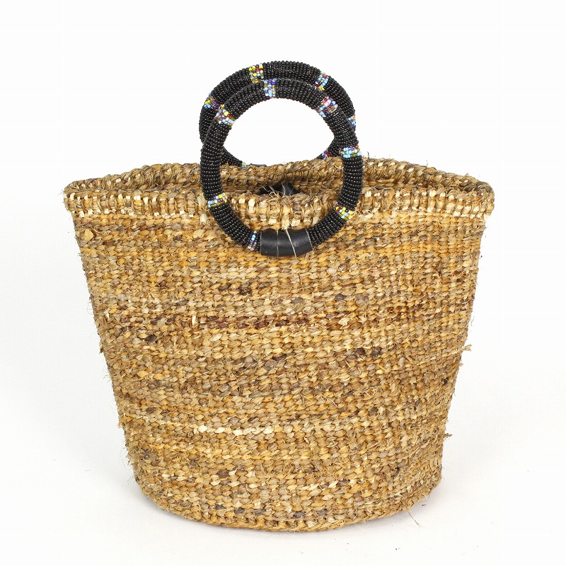 バナナバッグ9インチ ビーズリングハンドル大黒マルチ