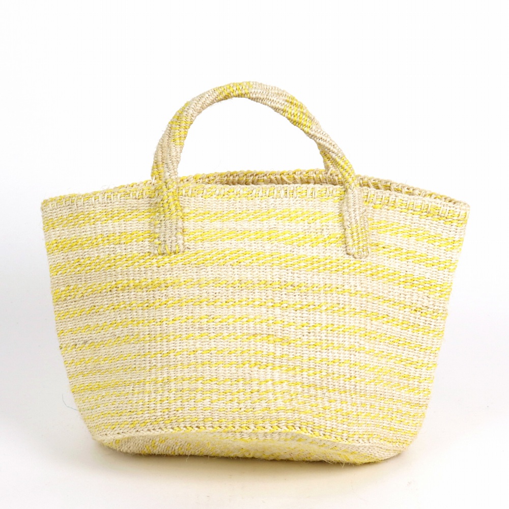 サイザルバッグ共手10x8 タイダイミックス 生成x生成黄タイダイ