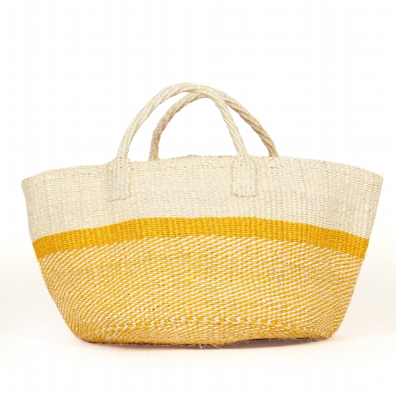 サイザルバッグ共手12x8 ボトムミックス オレンジx生成