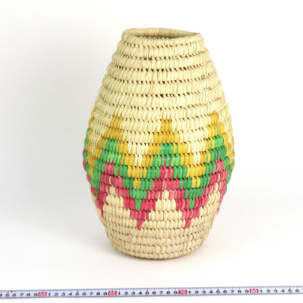 トゥルカナバスケット フラワーベース カラフル 丸 22SS一点 @9000→7200