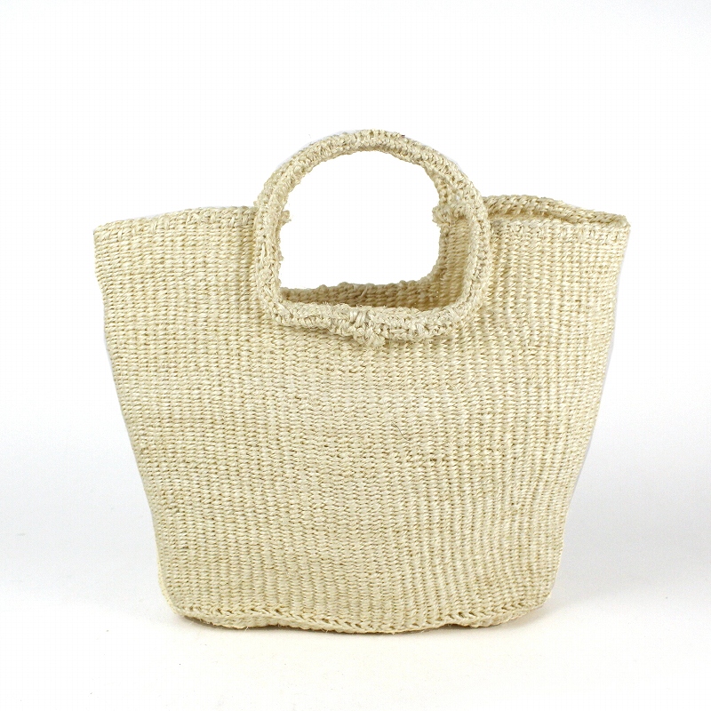 サイザルバッグ楕円底 サイザルリングハンドル 生成