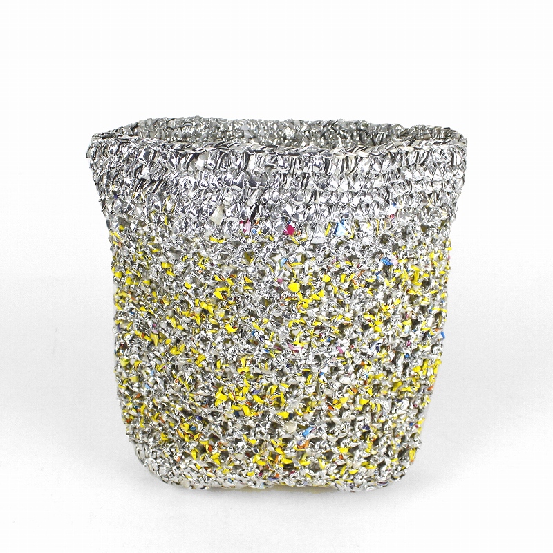 ポリクロシェかご8x4x11 シルバー