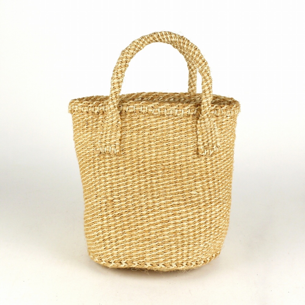 サステナブルサイザルバッグ7x8 ミックス 生成xソイルベージュ 23SS一点物 @4000→3200円