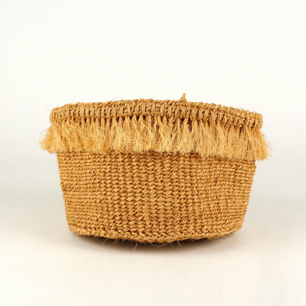 サイザルフリンジトレイ サンドベージュ 23SS一点物 @3600→2880円