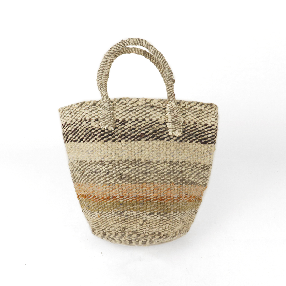 ケナナウールサイザルバッグ7x9 柄アソート