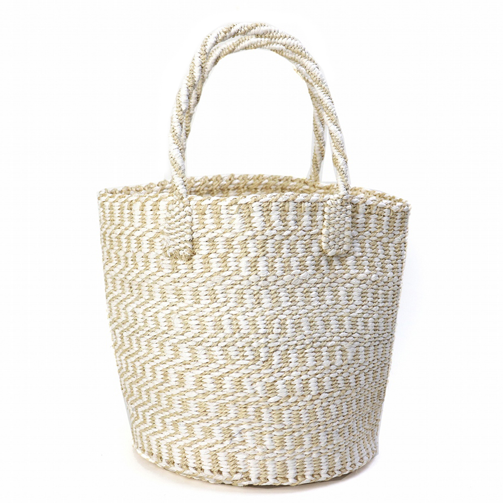 プラスチックサイザルバッグ共手10インチ スタンディングラインズ 生成x白プラ