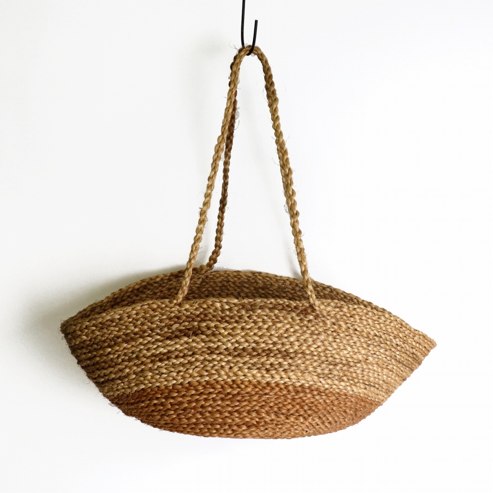 ボメットサイザルインテリアかご ツートーン 紅茶ブラウンx紅茶ベージュ