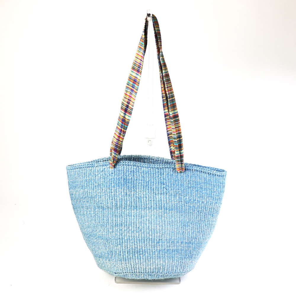 サイザルバッグ共手9インチ キコイハンドル サックス