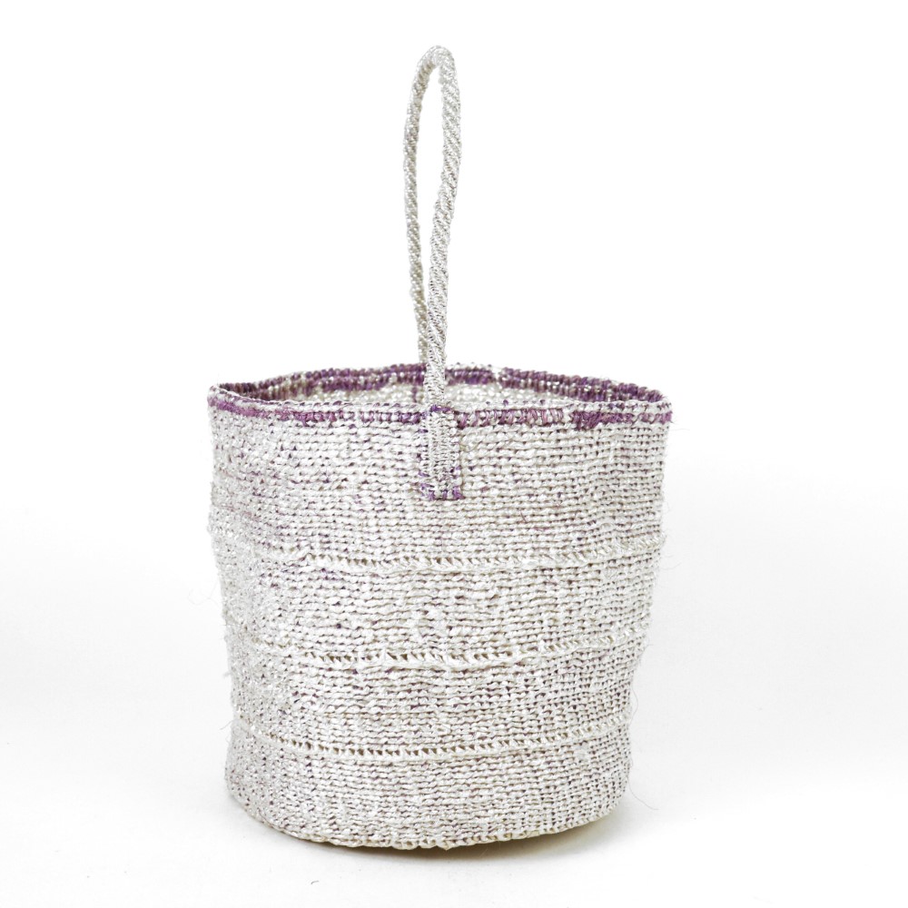 プラサイザルバッグ9インチ ムツリマラインズ ワンハンドル クリアxラベンダー