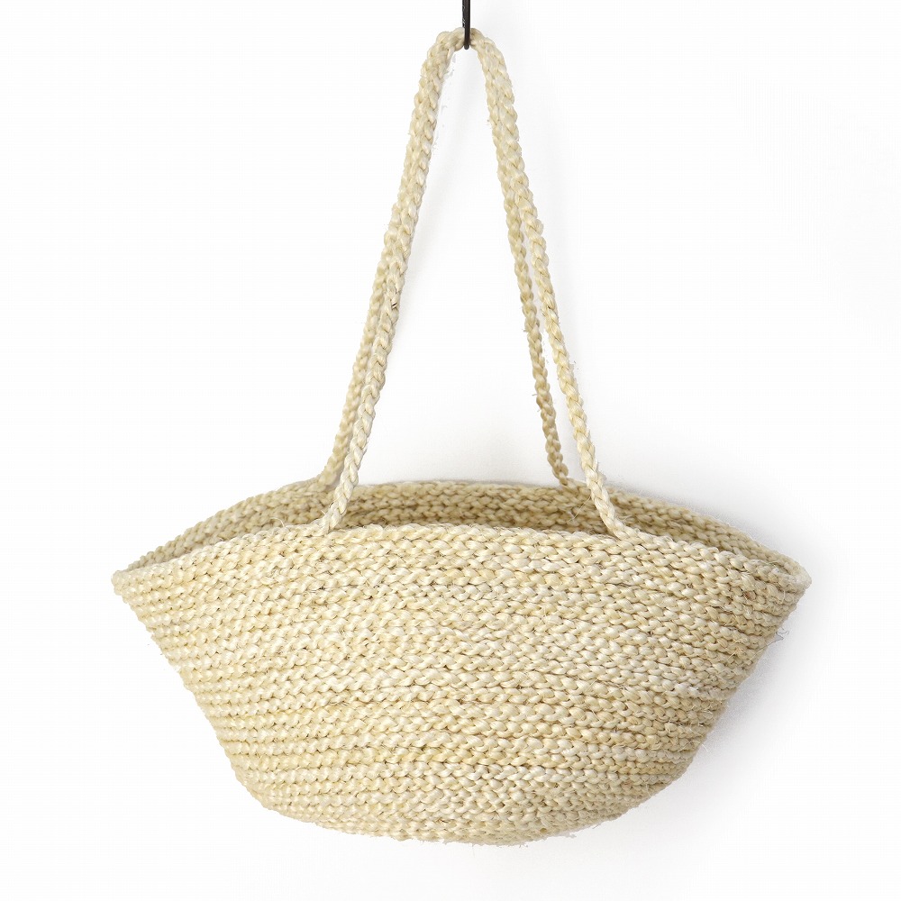 ボメットサイザルかご9x6 ロープハンドル 生成