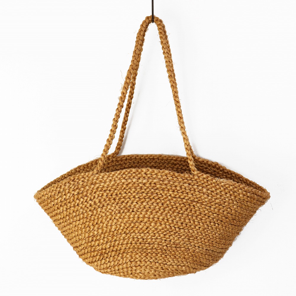 ボメットサイザルかご9x6 ロープハンドル ベージュ