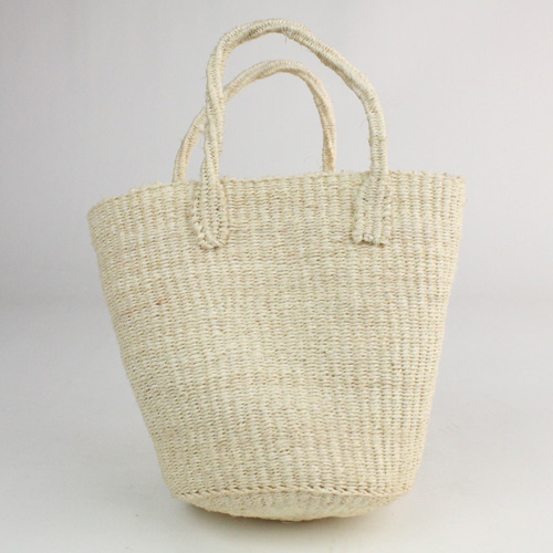 サイザルバッグ共手無地 ミニ　ナチュラル