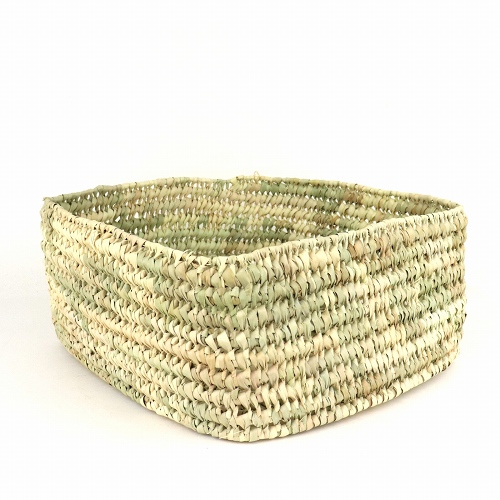 インテリア四角パームかご 浅