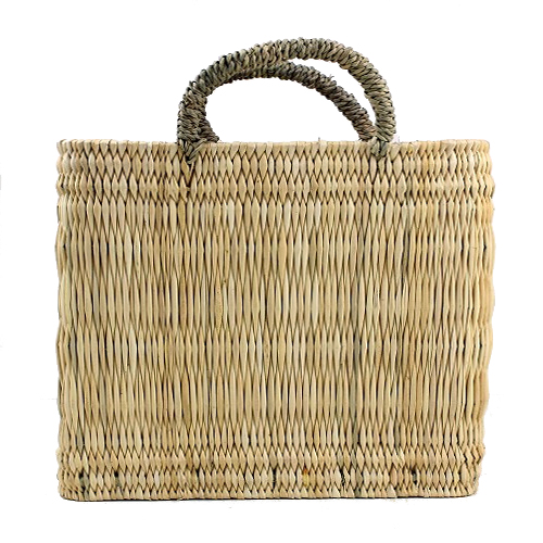 ストローかご 薄 横長