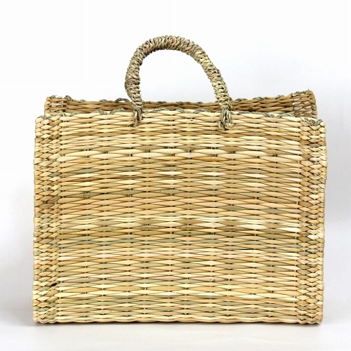 ストロー四角カゴ かぶせ気味 S