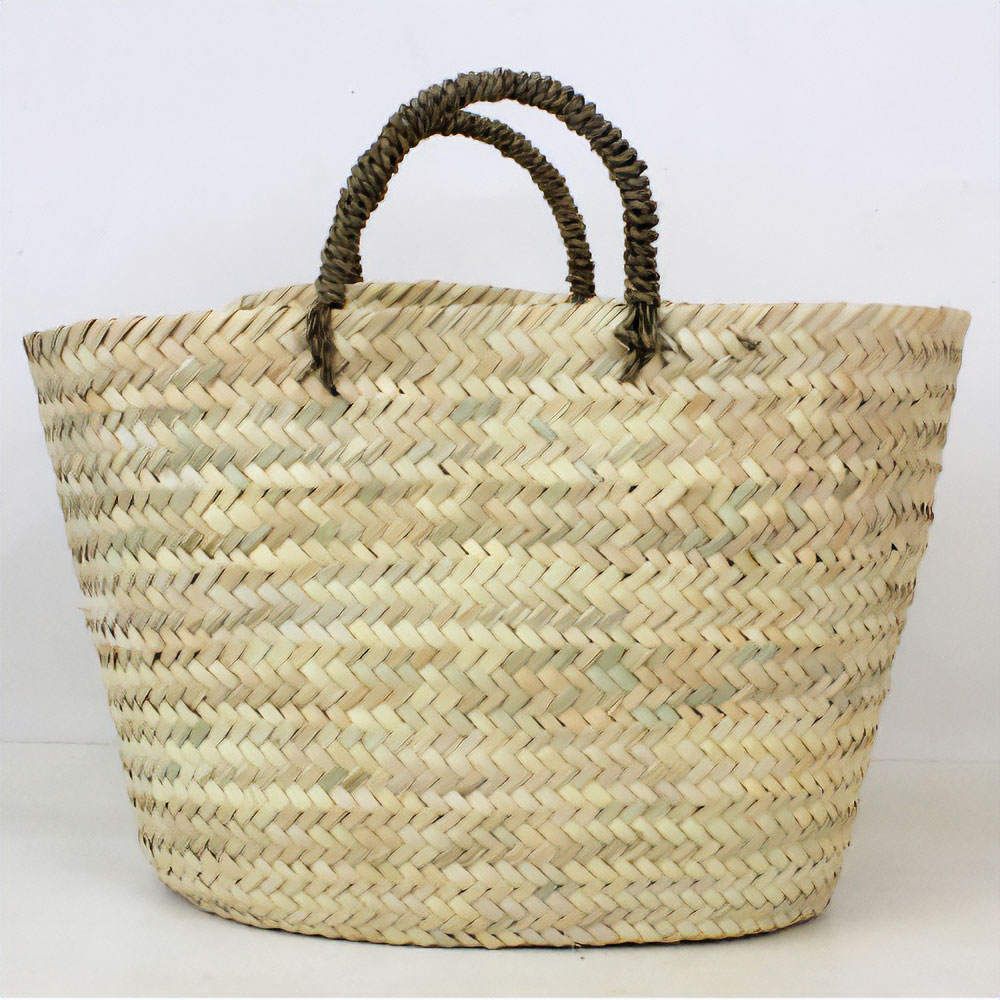 タザ椰子楕円カゴ ハンドル