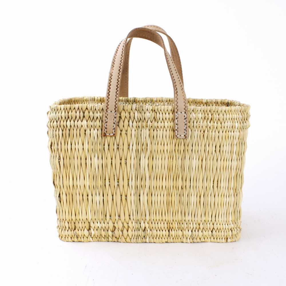 ストローカゴ 平革ハンドル 小