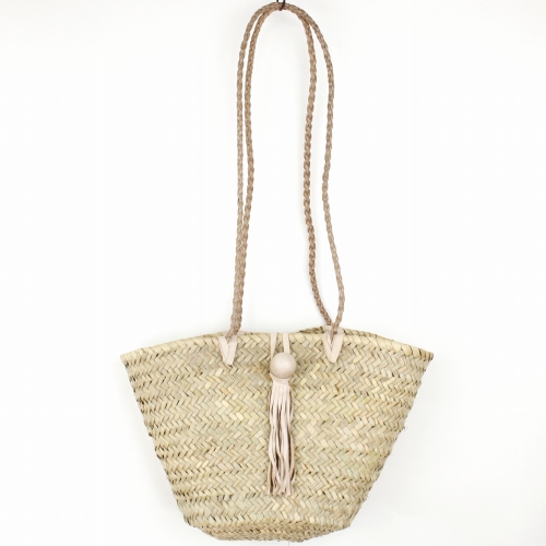 【SALE】アブダかご 革編みロングショルダーナチュラル @7800→5800円