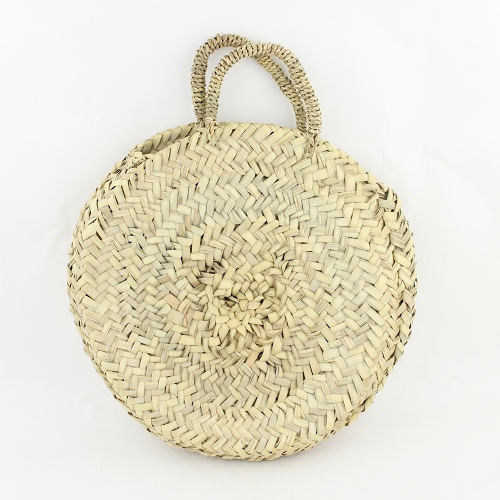 シンプル平丸かごサークルバッグ 小