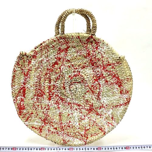 丸ペッタリカゴ ペイント 白赤 20SS一点 @6400→5120円