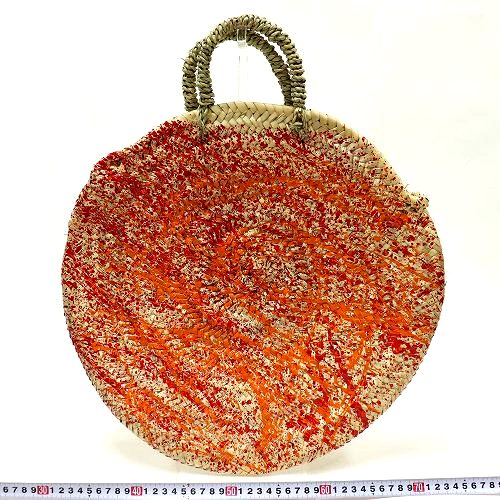 丸ペッタリカゴ ペイント 赤オレンジ 20SS一点 @6400→5120円