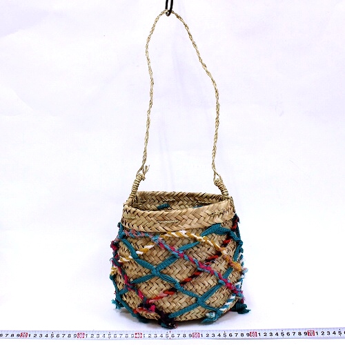 丸底ボシャラウィットクロス装飾カゴ 小 20SS一点 @6500→5200円