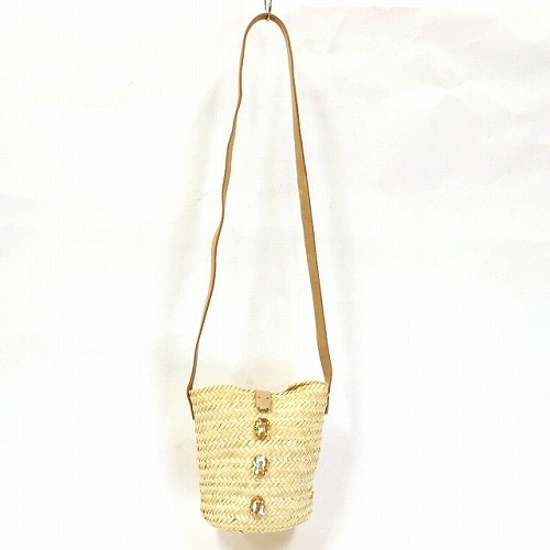 丸底椰子カゴ ビジュー装飾 ショルダー 20SS一点 @7500→6000円