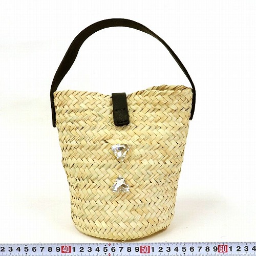 丸底椰子カゴ ビジュー装飾 20SS一点 @6800→5440円