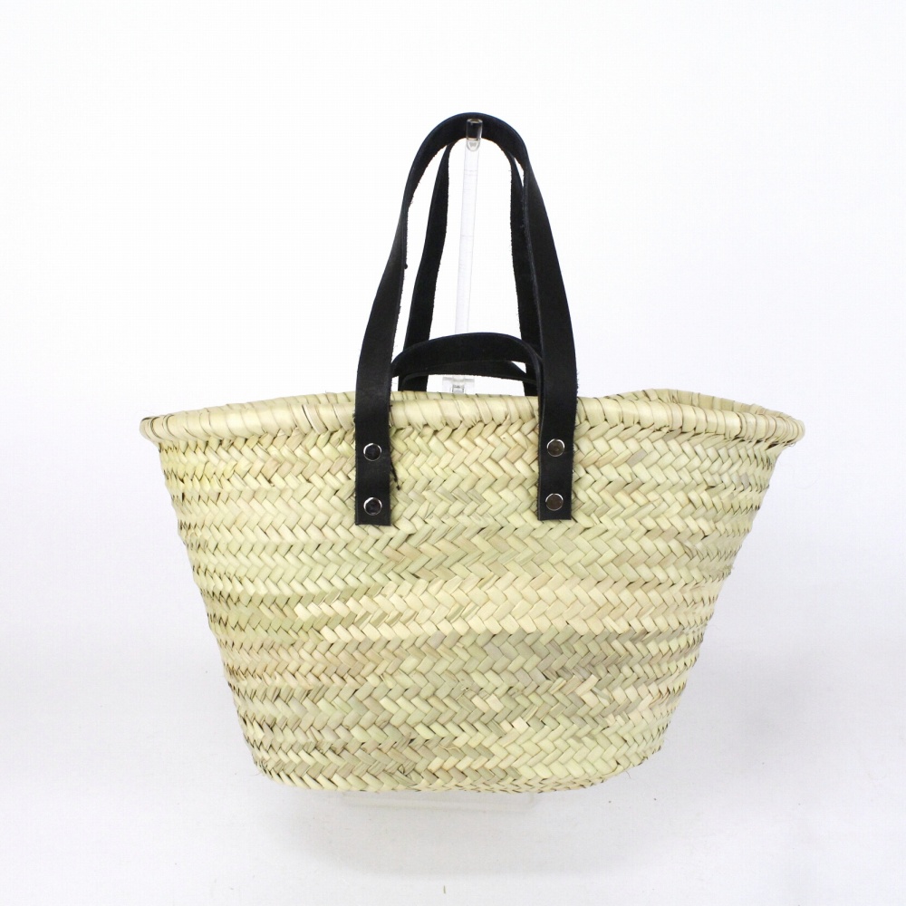 タザ楕円底 S 長短ハンドル 黒革