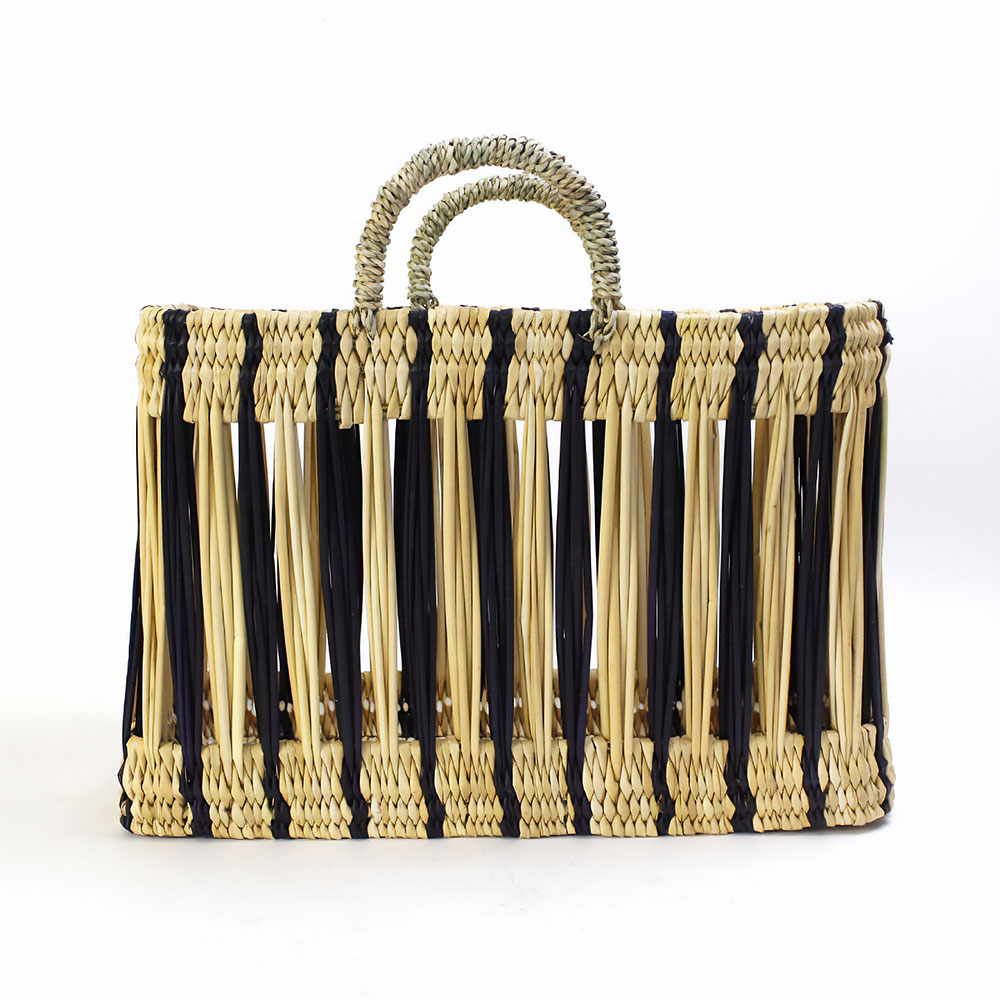 縦透かしストローカゴ 大 紺