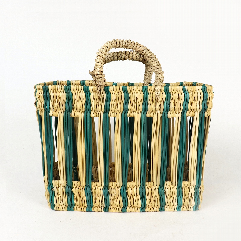 縦透かしストローカゴ 小 緑
